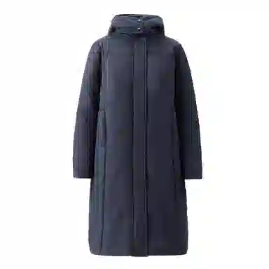 佐丹奴 保暖连帽中长款棉服 女款