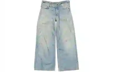 Acne Studios SS24 Zip Straight Low Waist Jeans Blue