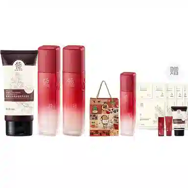 善草纪 玫瑰净皙亮采水乳护肤套装 滋养亮肤润泽 淡纹滋润维稳舒缓