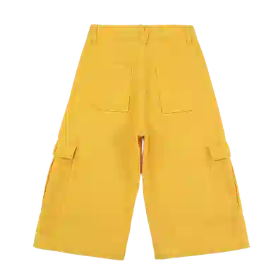 拾籍 合身阔腿适中高腰牛仔短裤 女款