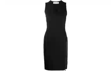1017 ALYX 9SM V-Neck Zip Dress Black