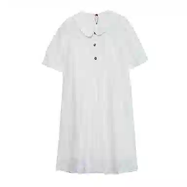 木果果木 纯色宽松套头中长款短袖连衣裙 女款