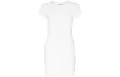 Alexander Wang Logo Jacquard Dress White