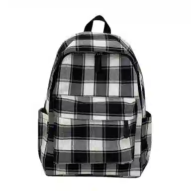 宝琳卡 时尚格子初中高中学生 尼龙 双肩包 男女同款情侣款 多色