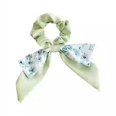 蒙妮 超仙碎花蝴蝶结飘带 布艺 发圈 女款