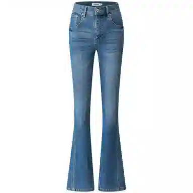 CLIMAX VISION Retro High Waist Slim Flared Jeans