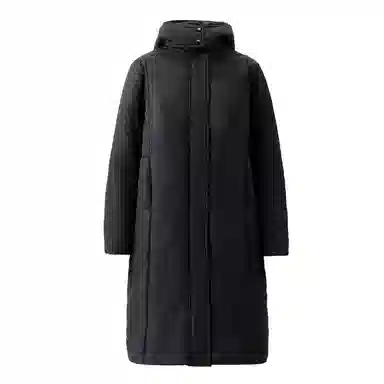 佐丹奴 保暖连帽中长款棉服 女款