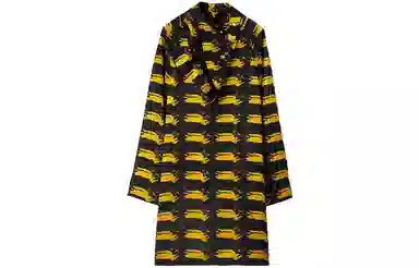 Burberry Animal Print Long Sleeve Dress