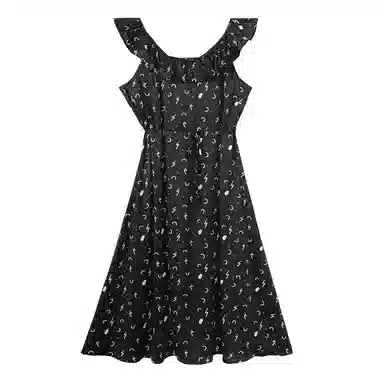 【dme】 宽松套头圆领长裙韩系简约无袖连衣裙 女款 黑色