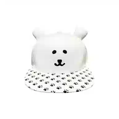小熊爪爪特色帽 尚先生 可爱小熊熊掌印花平沿时尚百搭显脸小帽 棉与聚酯纤维材质 时尚棒球帽 男女同款情侣款