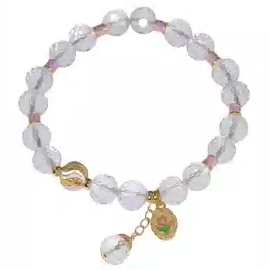 金杰福 蜂窝纹四叶草手饰天然 紫水晶 手串 女款