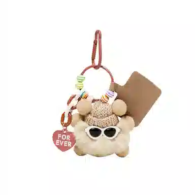 纳兰杜 可爱小煤球挂件书包挂饰汽车卡通玩偶 獭兔毛 钥匙扣包周边 女款 多色