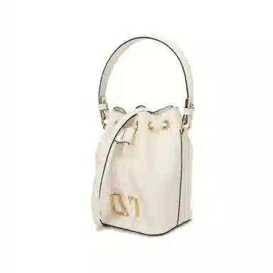 Valentino VLOGO Signature Bucket Bag Ivory