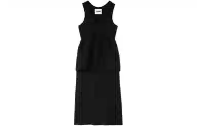 JIL SANDER SS24 Sleeveless Cotton Dress With Balloon Basque