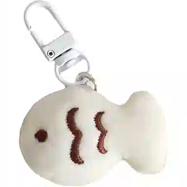 Ruer Bear Cute Cat and Fish Keychain