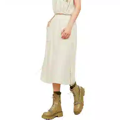 木果果木 温柔气质高腰针织长裙 女款