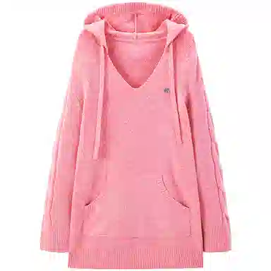 太平鸟 连帽短款假两件毛织长袖连衣裙 女款