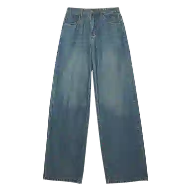 木果果木 休闲阔腿女遮肉裤子牛仔裤 女款