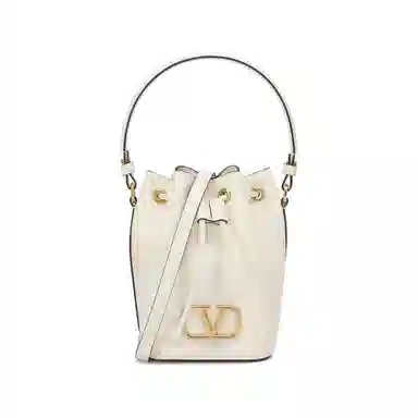 Valentino VLOGO Signature Bucket Bag Ivory