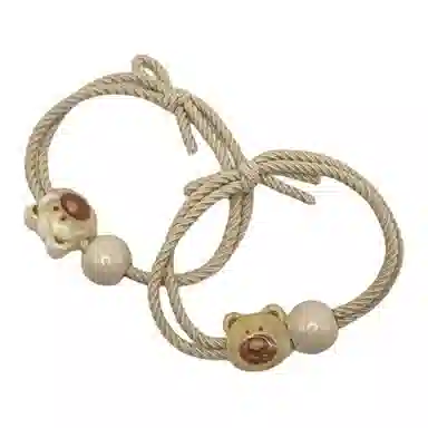 简应舒 小熊串珠 树脂 发圈 男女同款情侣款