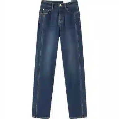 太平鸟 高腰休闲简约牛仔裤 女款