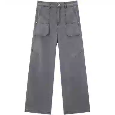 太平鸟 简约个性直筒工装牛仔裤 女款