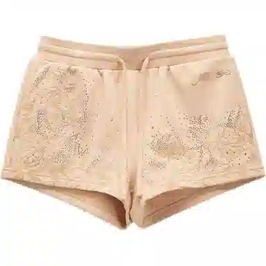 Ed Hardy SS25 Embroidered Rhinestone Shorts