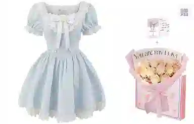 东鲸岁时记 蕾丝小个子气质女装高级感白色短袖连衣裙 女款 礼盒装