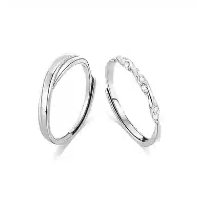 饰伴 星辰与月光般温柔 精致高级小众开口可调节 #好运 合金 戒指 男女同款情侣款