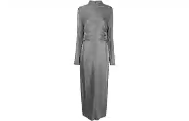 MSGM Solid Crewneck Dress Gray