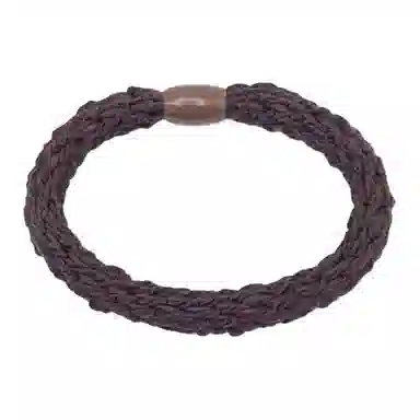 简应舒 耐用串珠花样编织 棉麻 发圈 男女同款情侣款