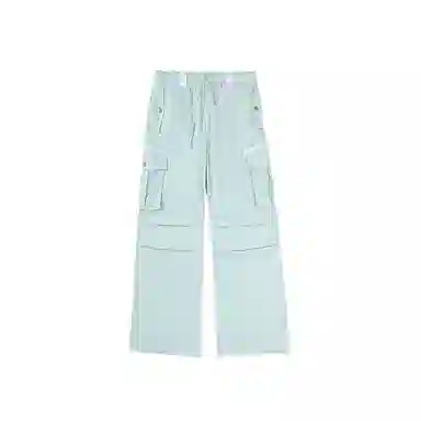 南波万 复古字母刺绣百搭舒适工装裤 女款