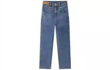 太平鸟 复古直筒烟管牛仔裤 女款