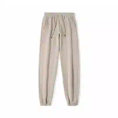 重磅基础 纯色束脚抽绳百搭加绒加厚休闲针织运动裤 女款