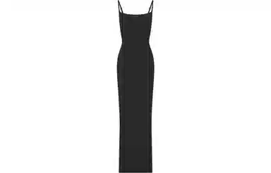 Skims Fits Everybody Long Slip Dress Onyx