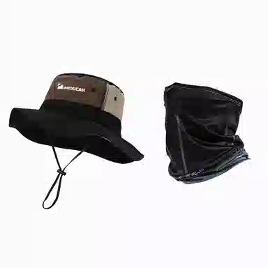 稻草人 夏季户外钓鱼徒步登山帽 遮阳防晒 简约百搭 撞色 聚酯纤维 渔夫帽 男女同款情侣款