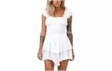 PRINCESS POLLY THE LOVE GALORE ROMPER WHITE LOWERIMPACT white