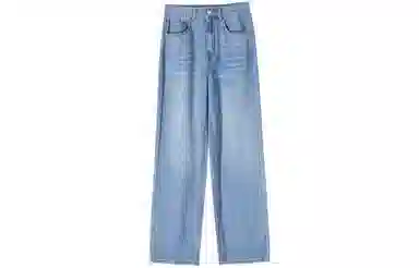 【dme】高腰阔腿牛仔裤 女款 蓝色