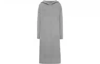 美洋 纯色连帽长袖连衣裙