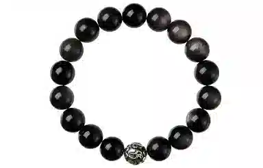 【六字箴言】 石头记 国朝复古新中式招财 时尚简约百搭串珠 转运珠时来运转 礼盒款 黑曜石 手串 男女同款情侣款