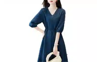 【dme】 气质显瘦收腰短袖连衣裙 女款