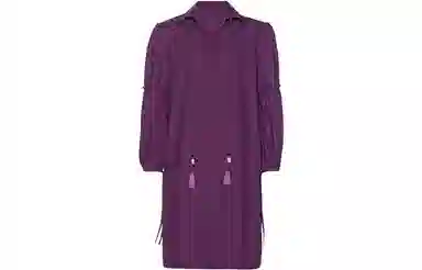 美洋 民族风流苏长袖连衣裙