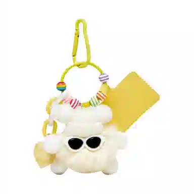 纳兰杜 可爱小煤球挂件书包挂饰汽车卡通玩偶 獭兔毛 钥匙扣包周边 女款 多色