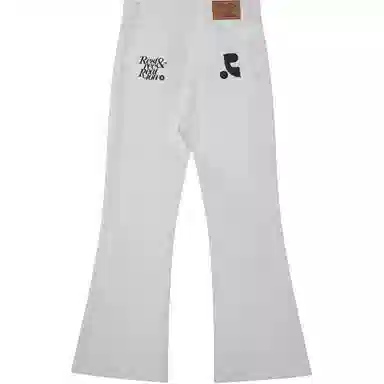 RestRecreation SS25 WIDE FLARE JEANS White