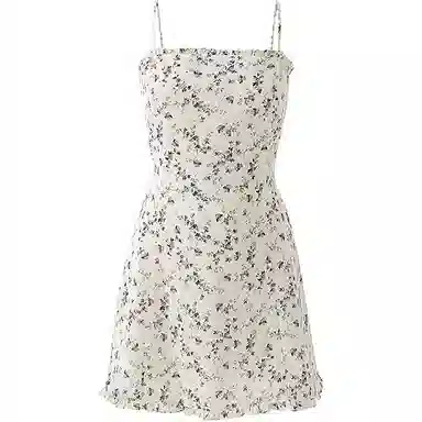 NOT YOUR ROSE Frill Mini Dress Ivory