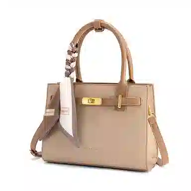 CLEVER& KETCH Casual Colorblock PU Shoulder Bag Khaki