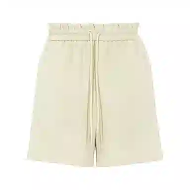 美洋 纯色抽绳拉链夹克外套宽松短裤分体套装 女款 浅杏色