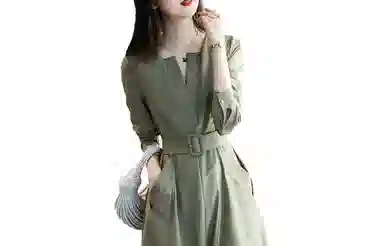 【dme】 纯色简约休闲长袖连衣裙 女款