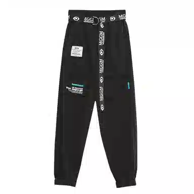 木果果木 宽松束脚拼接设计感工装裤 女款