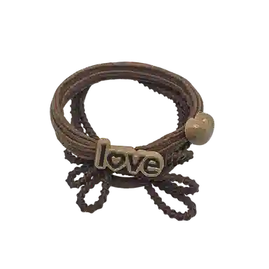 简应舒 英文字母多层 树脂 发圈 男女同款情侣款